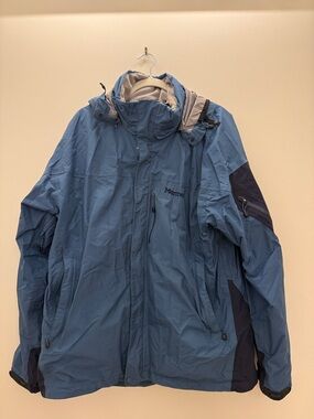 Marmot Men's Light Blue and Navy Ski Snowboard Jacket